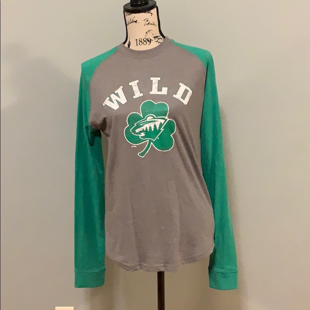 Minnesota Wild St.Patricks day long sleeve shirt.